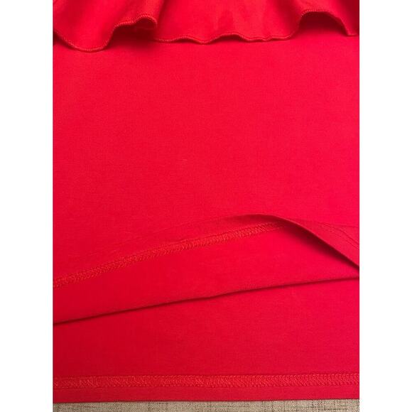 New KENSIE Skirt Womens Large Mini Red Ruffle Cotton Stretch Valentine NWT - Picture 4 of 8